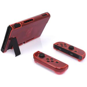Hard PC Protection cover voor Nintendo switch NS Case afneembare Crystal plastic shell console controller accessoires (rood)