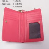 Multifunctionele touchscreen opknoping nek struisvogel patroon mobiele telefoon tas vrouwen een-schouder messenger mini-munt portemonnee (rose rood)