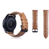 Struisvogel huidtextuur lederen polshorloge band voor Samsung Gear S3 22mm (donker bruin)