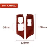 Car Carbon Fiber Window Lift Panel Decorative Sticker for Chevrolet Camaro 2017-2019  Left Drive (Red)