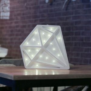 Diamant vorm LED nacht licht decoratie hanger (wit)