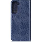 Voor Samsung Galaxy S30 / S21 Magnetic Crazy Horse Texture Horizontale Flip Lederen case met Holder & Card Slots & Wallet(Blauw)
