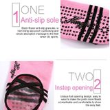 1 paar sport yoga sokken slipper voor vrouwen anti slip dame demping bandage Pilates sok  stijl: gekruiste en Lace-up (licht paars)