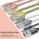 WK WDC-013m 2.4A Micro USB Kingkong Fast Charging Data Cable  Lengte: 1m (Tarnish)