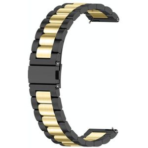 Voor Huawei Watch 4 / 4 Pro Three Bead roestvrijstalen horlogeband (zwart retro goud)
