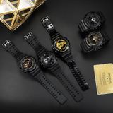 Sanda World Time Luminous Kalender Multifunctionele Mannen Sport Quartz Horloge (3110 All Black)