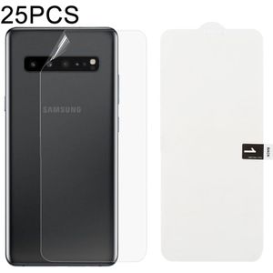 25 stuks zachte hydrogel film volledige dekking terug beschermer met alcohol katoen + kraskaart voor Galaxy S10 5G