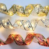 Kerst LED -lichten Bronzing Double Ribbon String Lights  Specificatie: 2m (goud warm licht)