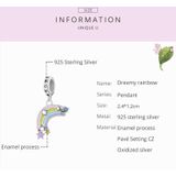 S925 Sterling Silver Fantasy Rainbow Pendant DIY Bracelet Necklace Accessories