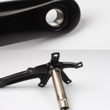 Litepro Folding Bicycle LP Hollow One-piece Crank Tooth Disc Bottom Axle Modified SP8  Style:Left and Right Crank+Bottom Bracket(Black)