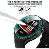 Voor Huawei Watch GT2e 2 in 1 Tempered Glass Screen Protector + Fully Plating PC Case(Zwart)