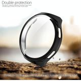 Voor Huawei Watch GT2e 2 in 1 Tempered Glass Screen Protector + Fully Plating PC Case(Zwart)