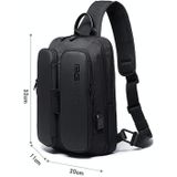 BANGE Fashion Casual Schoudertas Outdoor USB Chest Bag (Zwart)