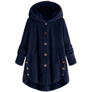 Knop Pluche onregelmatige effen kleur laag (kleur:Marine Blauw Grootte:XXXL)