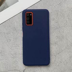 Voor Huawei Honor V30 Shockproof Frosted TPU Beschermhoes (Donkerblauw)
