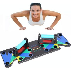 9 soorten functie Push-Up Stand Home Borst en Arm Muscle Trainner I-vormige Small Board Fitness Body Equipment