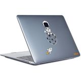 Voor MacBook Air 13.6 A2681 ENKAY Hat-Prince 3 in 1 Spaceman Pattern Laotop Beschermende Crystal Case met TPU Keyboard Film/Anti-dust Plugs  Versie: EU (Spaceman No.4)