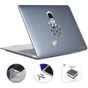 Voor MacBook Air 13.6 A2681 ENKAY Hat-Prince 3 in 1 Spaceman Pattern Laotop Beschermende Crystal Case met TPU Keyboard Film/Anti-dust Plugs  Versie: EU (Spaceman No.4)
