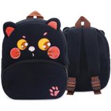 Zoo-serie pluche rugzak schattige kinderen schooltas schoudertas (zwarte kat)