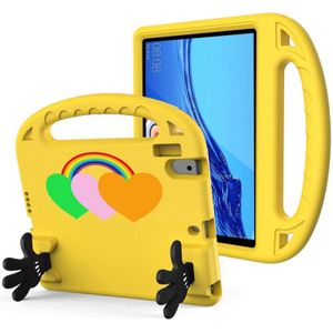 For Lenovo Tab M10 FHD TB-X605FC 10.1 Love Small Palm Holder EVA Tablet Case(Yellow)