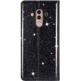 Voor Huawei Mate 10 Pro Ultrathin Glitter Magnetic Horizontal Flip Leather Case met Holder & Card Slots(Zwart)