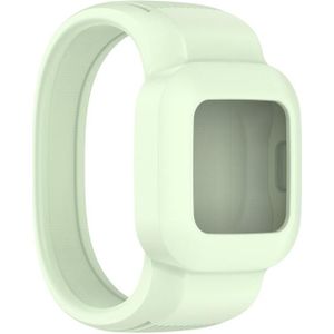 Voor Garmin Vivofit JR3 No Buckle Silicone Pure Color Replacement Horlogeband  Maat:L(Groen)