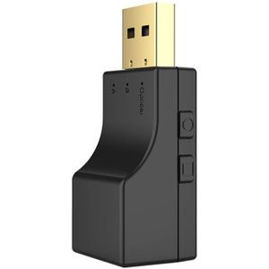 SW03 2 in 1 Bluetooth 5.0 Audio-zender USB + SPDIF Lage Lantentie Optische draadloze adapter voor TV-pc