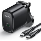 Yesido YC76BC PD 20W USB-C / Type-C poort snellader met Type-C naar Type-C kabel  UK-stekker