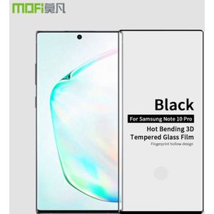 MOFI 9H 3D explosieveilige thermische buiging volledig scherm bedekt met gehard glas film voor Galaxy note10 + (zwart)