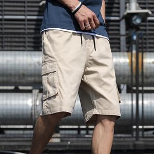 Zomer heren dunne en loszittende casual strandshorts  maat: M (9022-khaki)