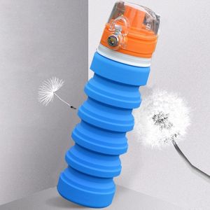 500mL buiten reizen siliconen opvouwbare waterkoker telescopische Cup Sport drinken Bottle(Blue)