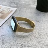 Gesp Stijl Staal Vervanging Strap Horlogeband voor Apple Watch Series 6 & SE & 5 & 4 44mm / 3 & 2 & 1 42mm (Goud)