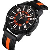 Skmei 9202 Watch Men Business Leisure Sportkalender Real Leather Strap Watch (Oranje)