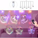 2m Romantic Girl Icicle Lamp Window Decoration Hanging Lamp  Style: Colorful Light