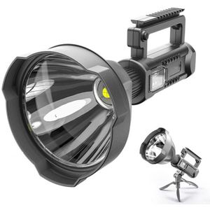 W590 P50 10W Oplaadbare sterke LED-zaklamp 4-modi buiten zoeklicht met statief