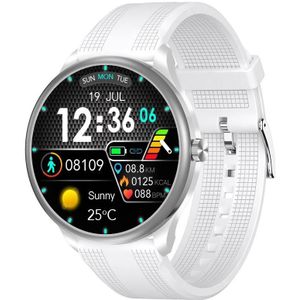 M3 1.28 inch TFT Color Screen Smart Watch  Support Bluetooth Calling/Heart Rate Monitoring  Style: Silicone Strap(White)