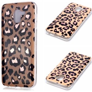 Voor Galaxy A6 (2018) Plating Marble Pattern Soft TPU Protective Case(Leopard)