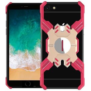 Voor iPhone 6 Plus / 6 Hero Series Anti-fall Slijtvast Metalen beschermhoes met beugel (Red Gold)