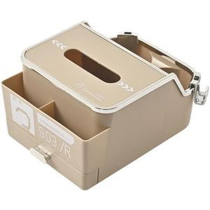 Autodoekdoos Multifunctionele bekerhouder Armsteundoos Opbergdoos (Beige)