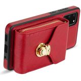 Voor Samsung Galaxy S20 FE Rits Hardware Kaart Portemonnee Telefoonhoesje(Rood)