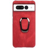 Voor Google Pixel 7 Ring Holder PU telefoonhoes