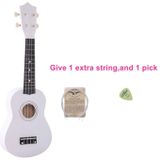 HM100 21 inch Basswood Ukulele kinderen verlichting muziekinstrument (wit)