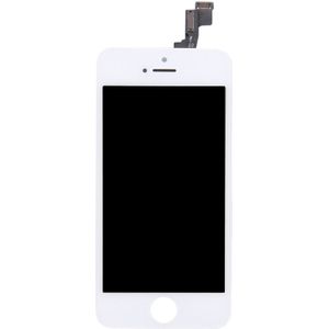 10 stuks 3 in 1 voor iPhone 5S (LCD + Frame + touchpad) Digitizer vergadering (wit)