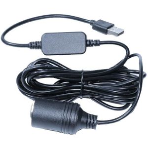 5V beurt 12V USB naar sigarettenaansteker socket vrouwelijke hoofd rij recorder Mobiel netsnoer  specificatie: 2m