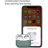 Voor AirPods Pro 3 Siliconen draadloze oortelefoon beschermhoes met Lanyard Hole (Wit)