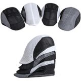 Zomer uitgehold mesh eend tong hoed Vintage baret (wit zwart)