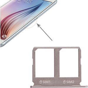 2 SIM-kaart lade voor Galaxy S6 (goud)