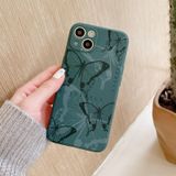 Voor iPhone 11 zijpatroon Magic TPU-telefoonhoes (groene vlinders)