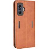 Voor Xiaomi Poco F4 GT / Redmi K50 Gaming Magnetic Buckle Retro Textuur Lederen telefoonhoesje