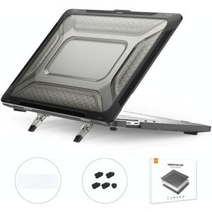 Voor MacBook Pro 13.3 A2251/A2289/A2338 ENKAY Hat-Prince 3 in 1 Beschermende Beugel Case Cover Hard Shell met TPU Toetsenbord Film/Anti-stof Pluggen  Versie: EU (Zwart)
